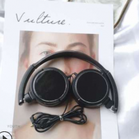 有线头戴式耳机批发礼品手机电脑通用伸缩折叠重低音连线耳机