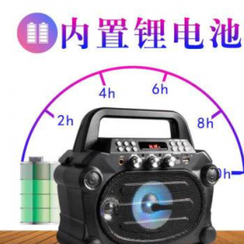 德声宝D119无线麦克风话筒全民K歌蓝牙家用音响户外抖音插卡锂电图2