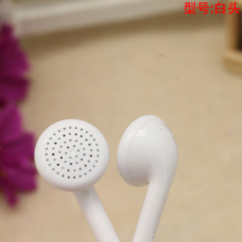 铂闪E81白头礼品耳机 白瓷另加贴棉高品质手机耳机线控带麦耳机