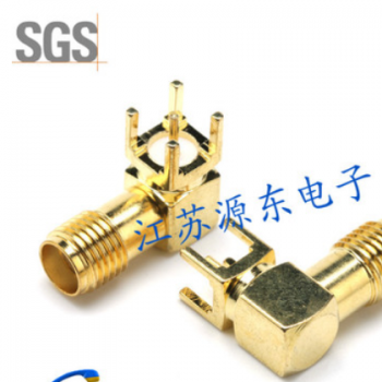 SMA连接器 螺纹全铜镀金母头K-E 防水绝缘同轴电缆连接器