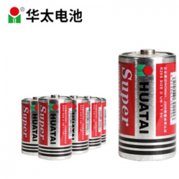 华太电池1号电池R20S铁壳无汞环保一号电池大号燃气灶干电池