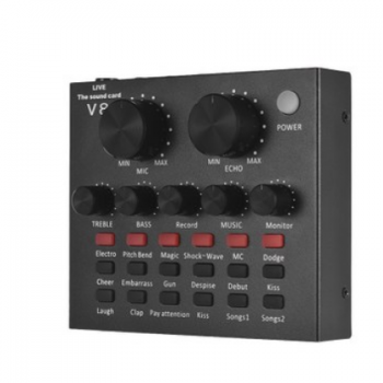 声卡变声器电脑主播麦克风直播 英文多功能USB声卡