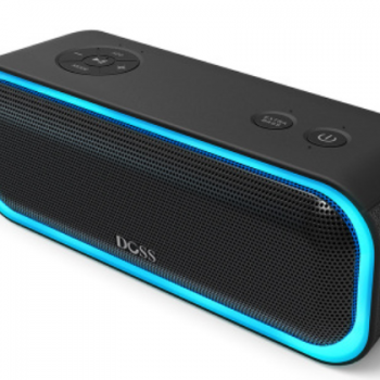 DOSS SoundBOX Pro TWS蓝牙音箱插卡灯光重低音防水户外HIFI音质