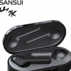 Sansui/山水X9无线蓝牙5.0耳机充电仓入耳式迷你运动游戏防水耳麦