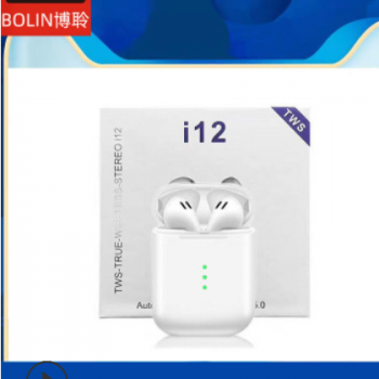 BOLIN博聆i12蓝牙耳机触摸对耳弹窗运动适用于苹果无线蓝牙耳机图1