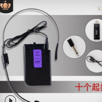 赞声V11万能无线头戴式耳麦高级腰挂教学扩音器耳麦导游通用型