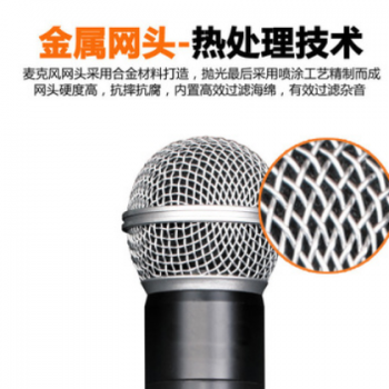 麦克风话筒MICROPHONE小型无线话筒全民k歌麦克风无线话筒一拖二图2