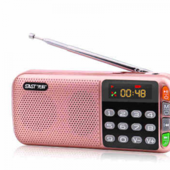 SAST/先科 N-28调频收音机老人校园广播便携双电池插卡小音箱