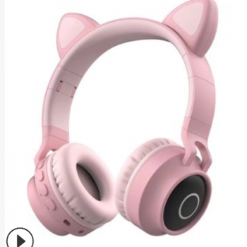 新款发光儿童梦幻精灵猫耳朵无线蓝牙头戴式耳机可爱超长待机