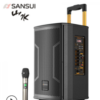 山水SA5-08音响音箱拉杆便携户外家用无线广场舞K歌移动蓝牙话筒图3