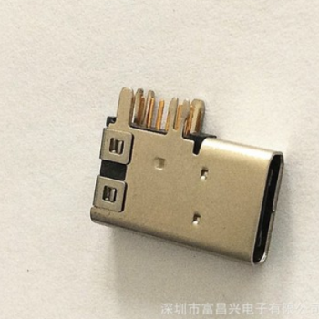 新款USB 3.1 TYPE-C侧插加长体款TYPE C连接器母座14P镀金