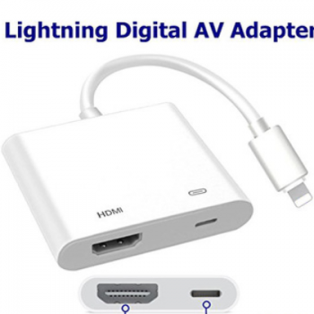 适用iPhone转HDMI高清视频转换器 ipad、lightning转HDMI转接线