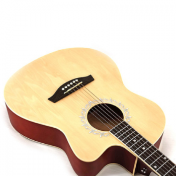40寸亮光全椴木初学者入门吉他guitar学生民谣木吉他哑光无标乐器图3