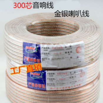金银喇叭线300芯国标音箱线铜包铝音响线喇叭线3平方发烧音箱线