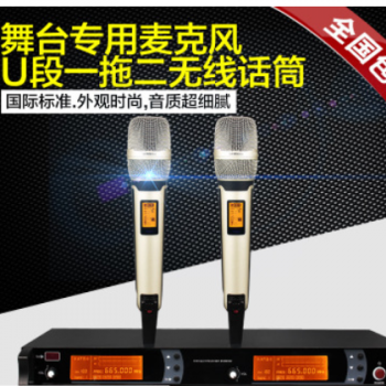 专业U段一拖二无线麦克风SKM-9000 KTV无线话筒专业演出 红外对频图2