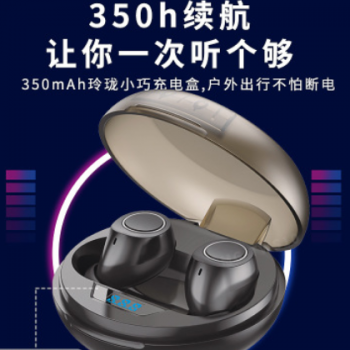 跨境爆款TWS10入耳式无线蓝牙5.0智能数显高续航双通防水运动耳机