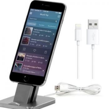 亚马逊ziku金属适用于苹果手机专用充电支架铝合金iPhone充电底座