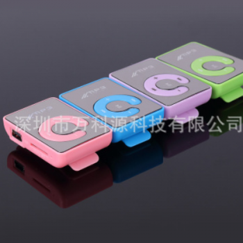 C键夹子mp3 镜面插卡MP3播放器 学生运动随身听礼品工厂直销批发图2