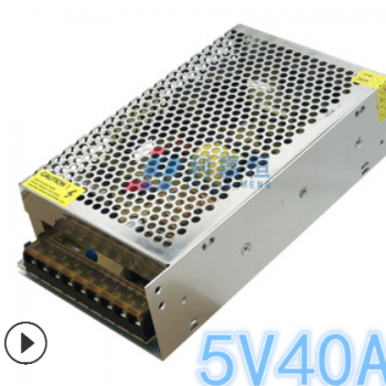 5V40A开关电源5V监控电源LED灯直流稳压200W铝壳集中供电电源足安