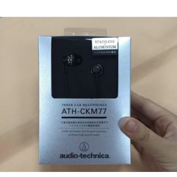 批发原装**ATH-CKM77金属入耳式重低音HIFI手机电脑耳机