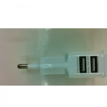 厂家供应 白色 2.1A欧美规 迷你美规双USB适用叁星N7100充电器