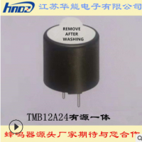 华能蜂鸣器 厂家TMB12A24电磁式有源一体24V耐高温立体声φ12*9.5