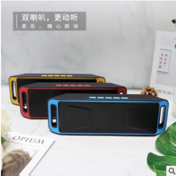 外贸爆款S2户外车载双喇叭低炮插卡蓝牙音箱多功能蓝牙音响