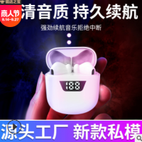 新品爆款无线蓝牙耳机双耳英文跨境私模TWS定制电量显示触摸5.0