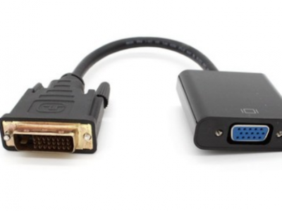 DVI转VGA高清转接头DVI(24+1)to VGA公对母口 显卡接显示 带芯片