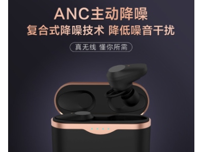 新款私模ANC01主动降噪蓝牙耳机tws无线降噪通透跨境专供爆款降噪