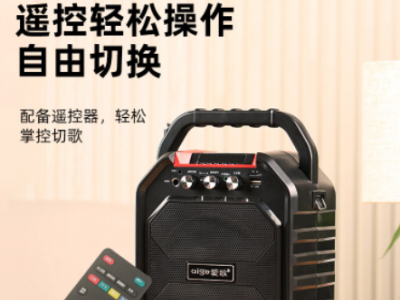 爱歌s28户外蓝牙音响便携式K歌大功率低音炮广场舞音箱插卡播放器