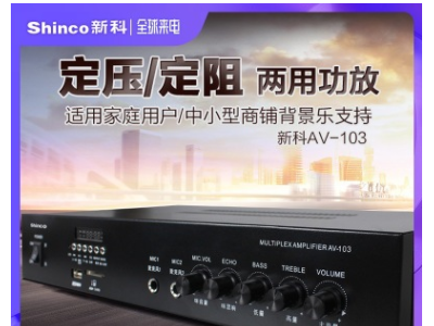 新科AV-103功放机 家用大功率 专业定压定阻分区蓝牙HIF