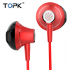 TOPK 3.5mm入耳式带麦克风低音有线耳机音量控制立体声运动耳机