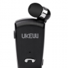 工厂跨境 UKELILI UK-890耳机 伸缩线领夹车载商务 蓝牙耳机