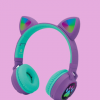 新款爆款猫耳蓝牙耳机 厂家批发B30带闪灯儿童蓝牙耳机头戴式5.0