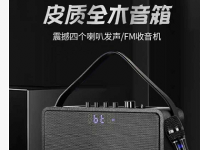 奋达R12复古木质无线蓝牙音箱 超大音量户外便携 家用重低音炮