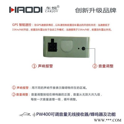 PWG400豪迪车悦倒车雷达可调音量蜂鸣器4路GPS速控无线倒车雷达图4
