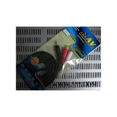 秋叶原 Q-304好品质3.5转莲花线一分二音频线AV线电脑DVD连接线莲花线信号线厂家图3