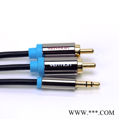 威迅 电脑音箱线 3.5转2rca一分二音频线3.5mm转双莲花 头 音响线