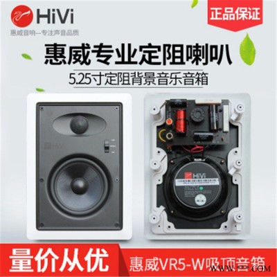 Hivi/惠威 VR5-W吸顶喇叭立体声音响 背景音乐家用同轴 吊顶音箱
