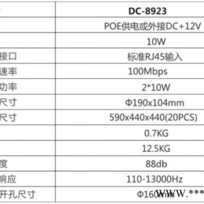 东创DC-8923 IP网络吸顶音箱(POE供电)图2
