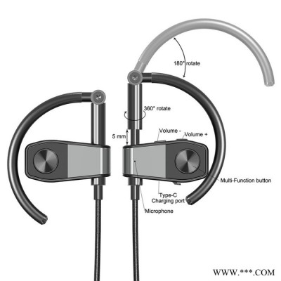 AuxblueX990 运动蓝牙耳机 双耳式音乐挂耳式蓝牙耳机