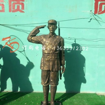 新疆康大雕塑 英雄人物抗战时期吹号吹喇叭革命人