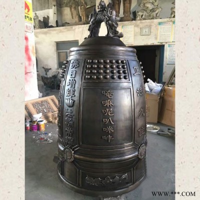 永兴 法器工艺厂 铜钟 铸铜 铸铁大型冬瓜钟 喇叭钟 幽冥钟图6