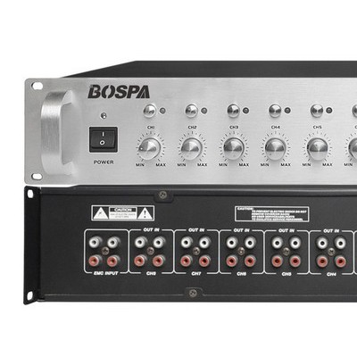 博声BOSPABO-101 带USB前置放大器 校园公共广播系统带USBMP3前置放大器8进8出前置10路前置