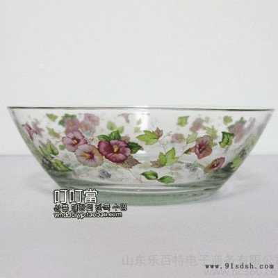 韩国原装进口喇叭花加厚玻璃大汤碗  耐热大碗 沙拉碗