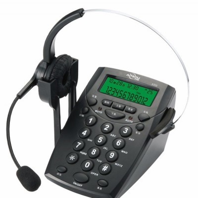 供应艾特欧A300 呼叫中心 客服耳麦电话机 耳机电话 话务员电话机