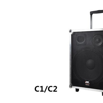 爵士龙（JSL)C2三分频高端无线扩音器音箱 专业移动音箱 便携式移动拉杆箱
