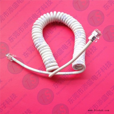 添盛TS002 弹簧线 通讯设备用弹簧线 4芯扁弹簧线 电话机专用**线 PU**线图4