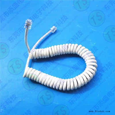 添盛TS002 弹簧线 通讯设备用弹簧线 4芯扁弹簧线 电话机专用**线 PU**线图7